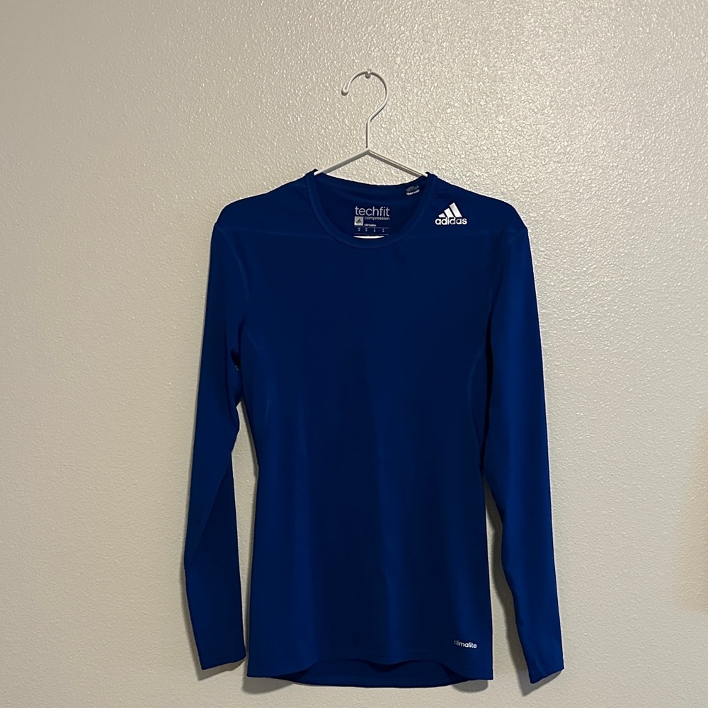 Adidas Techfit Royal Blue Performance Top